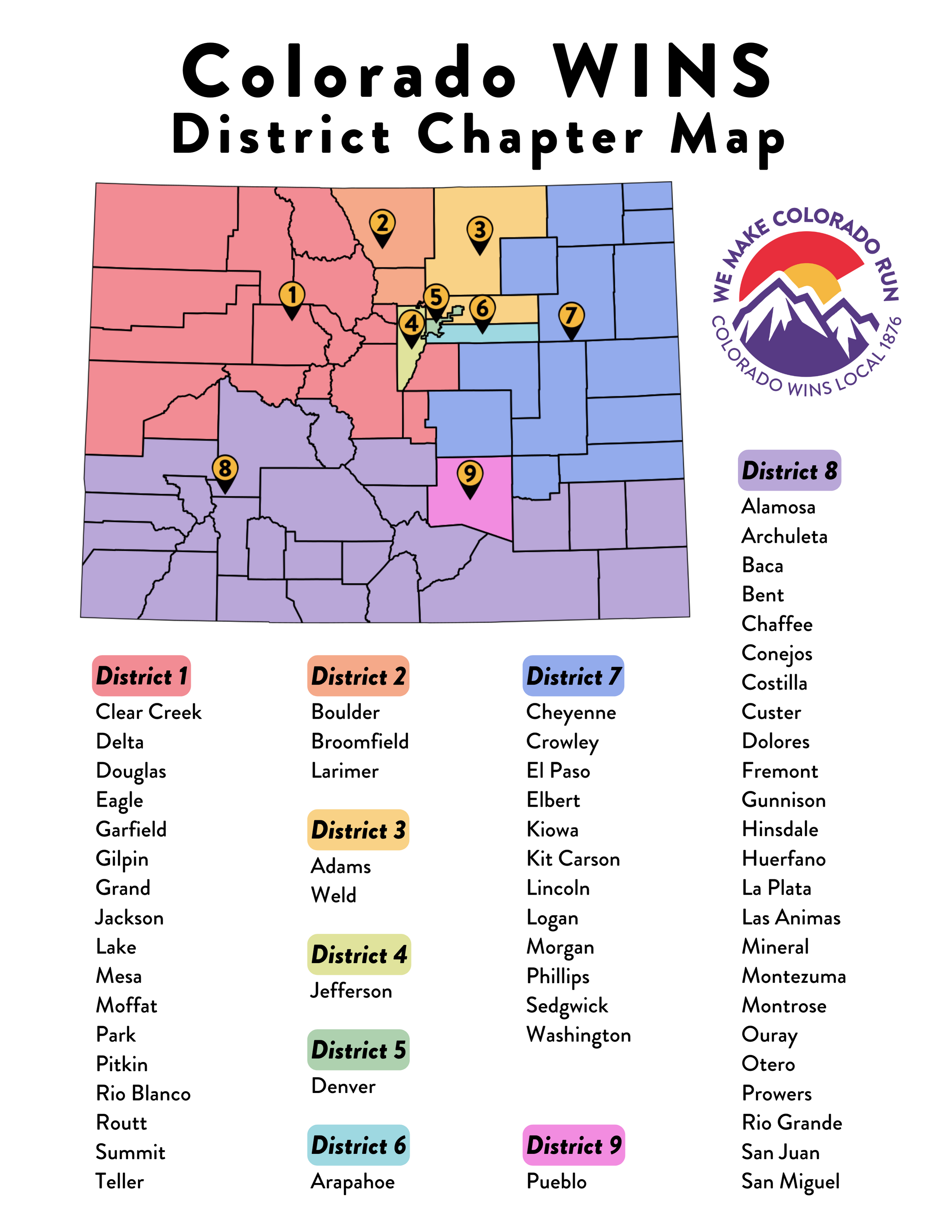 Colorado WINS District Map
