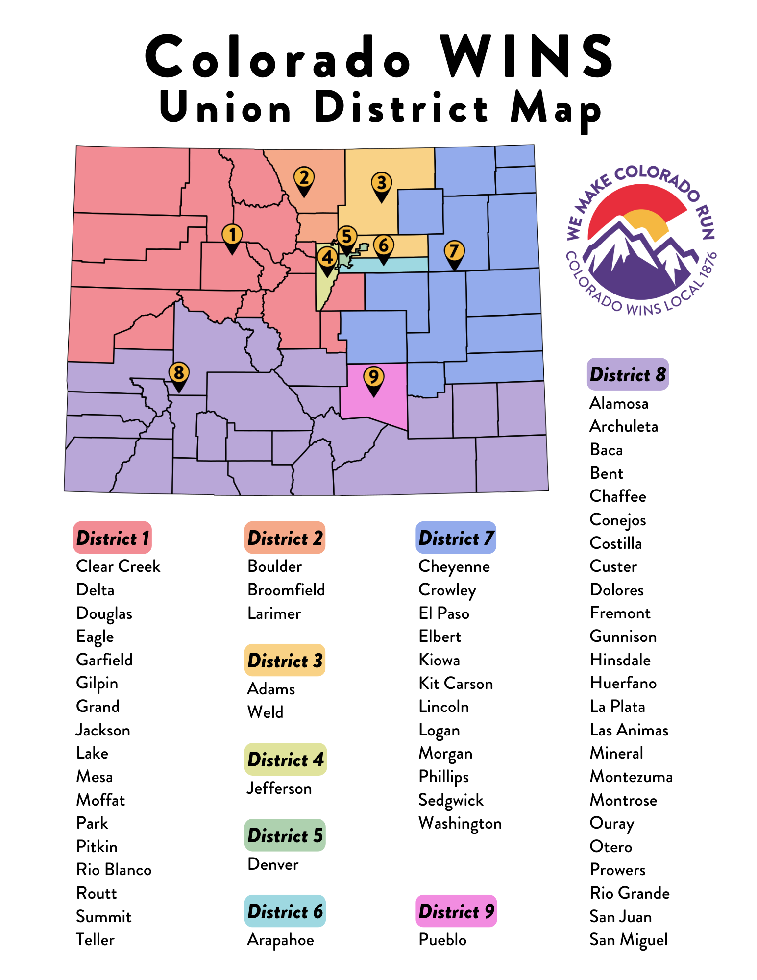 Colorado WINS District Map